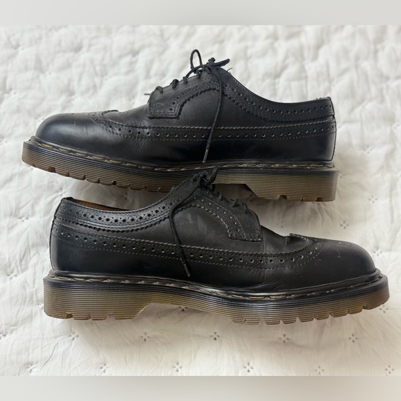 Vintage Dr.Martens Wingtip Black Men's UK 9 US 10 3989 Brogue Made In England - Picture 6 of 16
